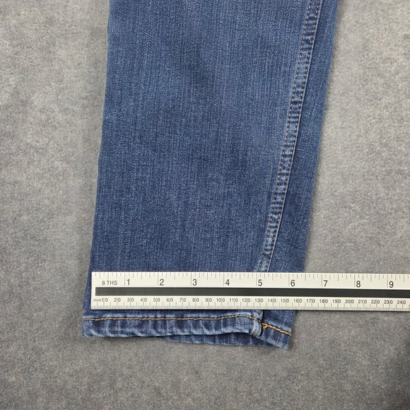 Levis 502 Taper Fit Mens Jeans 31x30 Dark Wash Blue Denim - Picture 12 of 13